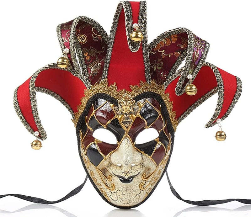 Full Face Venetian Mask Masquerade Mask for Carnival Mardi Gras Cosplay Halloween Party Wall Decoration