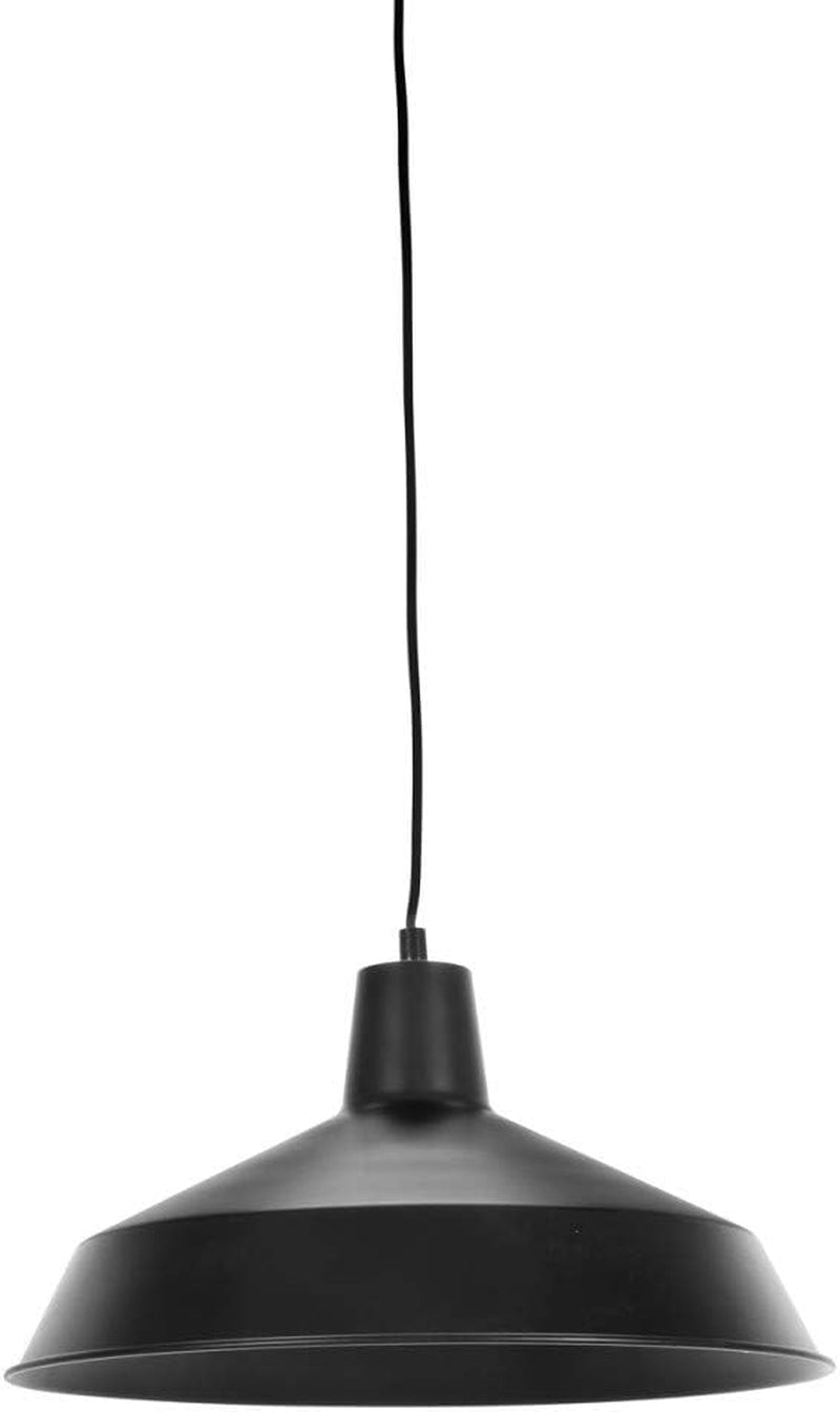 Globe Electric 65155 1-Light Industrial Warehouse Pendant, Matte Black, E26 Base Socket, Kitchen Island, Café, Decorative, Ceiling Hanging Light Fixture, Modern, Vintage, Bulb Not Included