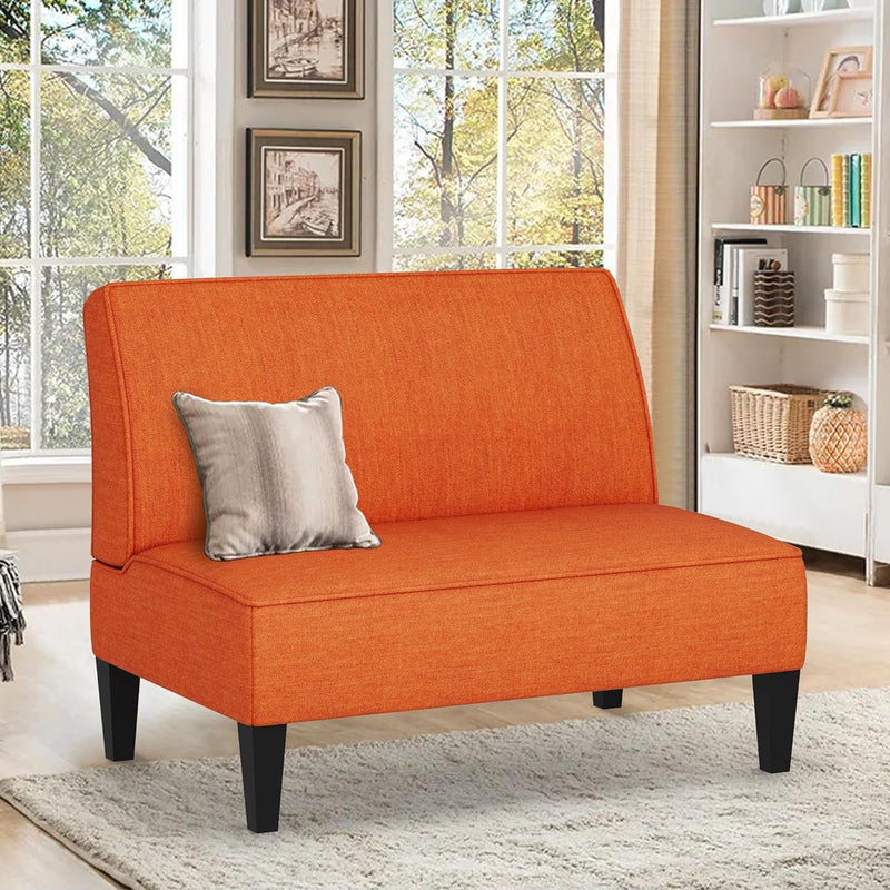Changjie Furniture Small Loveseat Sofa, Upholstered Small Sofa Couch Mini Love Seat Sofas for Bedroom Living Room (Prints)