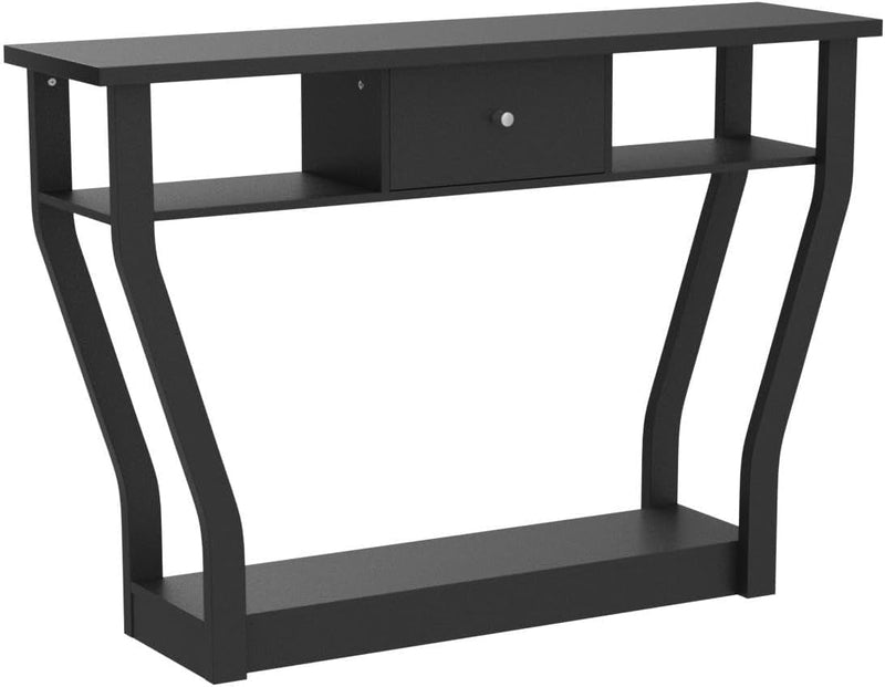 Giantex Console Table Modern Easy Assembly Entryway Table W/Storage Drawer and Bottom Shelf, Multi-Functional Home Furniture for Hallway, Living Room, Bedroom,Office 47 Inch Accent Hall Table (Black)