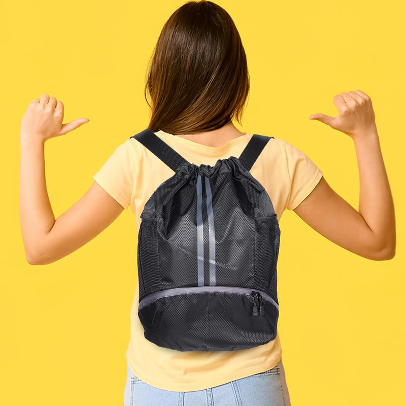 Drawstring Bag Soccer Backpack Football Bag Athletic Bag Sport Bag Swim Backpack for Equipment Gym Bag Men Women Soccer Bag