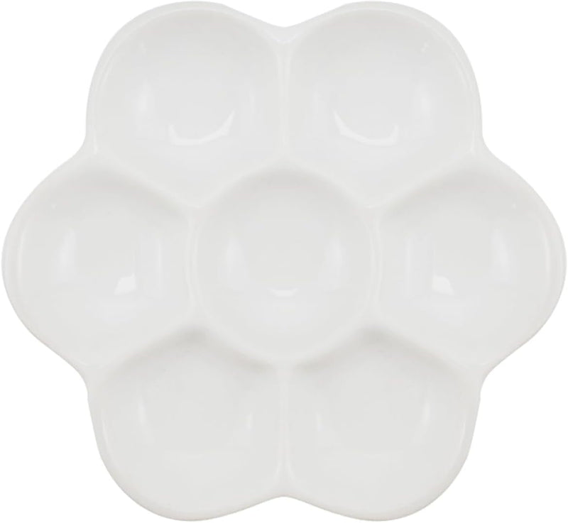 3.5" Hermit Crab Ceramic Food Dish,7 Compartments Ceramic Anti-Turning Food & Water Bowl for Hermit Crab Tarantula Snail