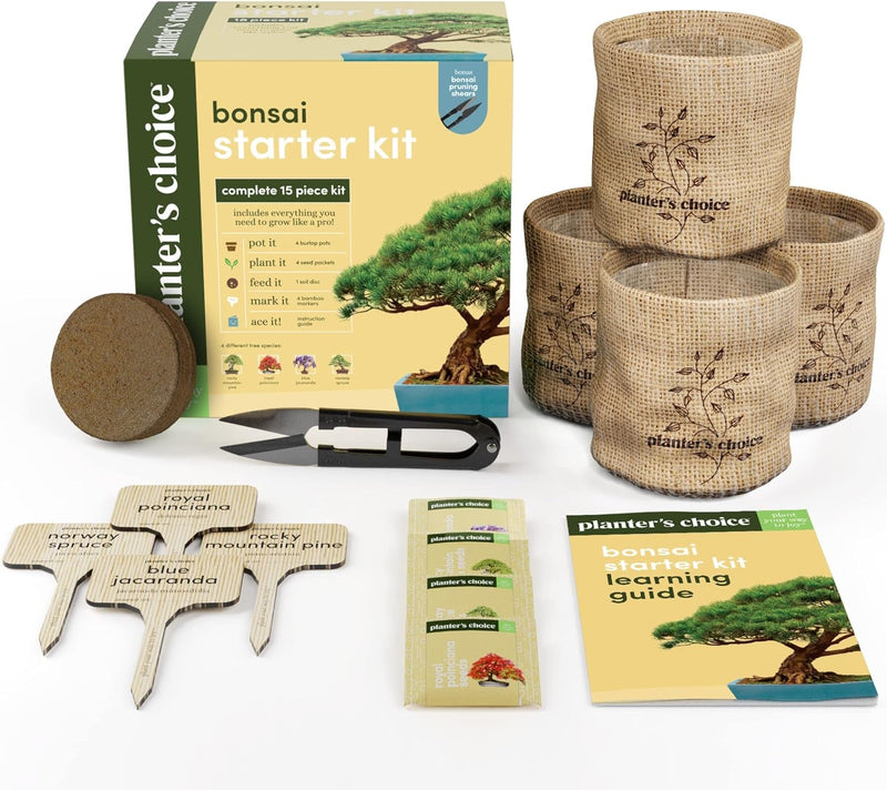 Bonsai Starter Kit - Gardening Gift for Women & Men - Bonsai Tree Growing Garden Crafts Hobby Kits for Adults, Unique DIY Hobbies for Plant Lovers - Unusual Christmas Gifts Ideas - or Gardener Mother