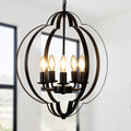 DLLT 3-Light Black Farmhouse Chandelier, Rustic Dining Room Light Fixtures over Table, Copper Adjustable Chandelier for Entryway, Living Room, Bedroom, 40W, E12 Base (Bulbs Not Included)