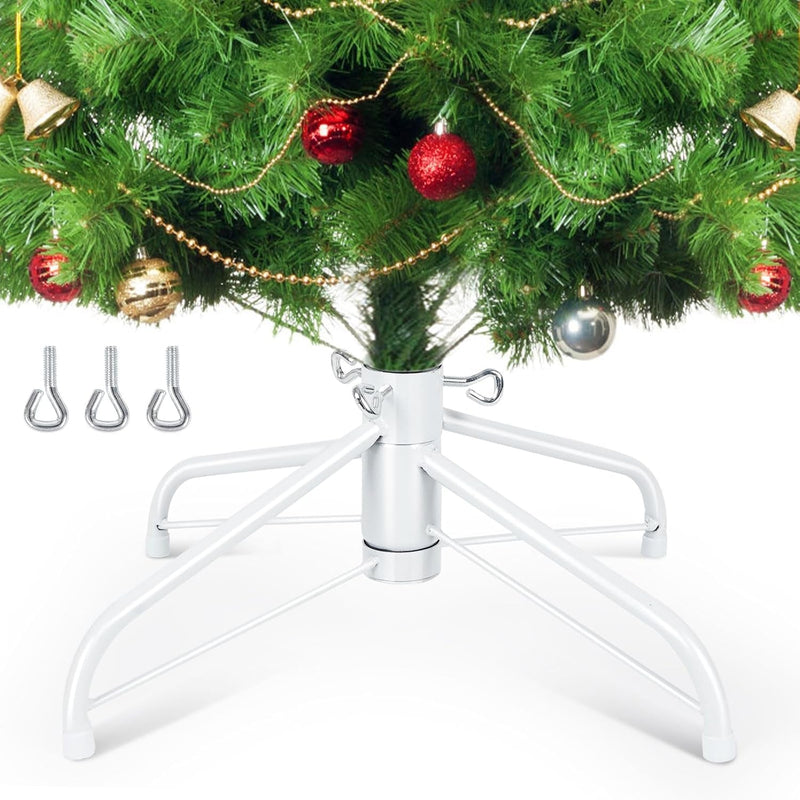 Christmas Tree Stand, Christmas Tree Base Replacement (Length16.1, Dia 1.25") for Artificial Trees up to 2-7 FT Heavy Duty Folding Christmas Tree Stands Dark Green