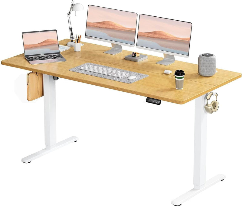 Electric Height Adjustable Standing Desk 40X24 Inches Sit Stand Desk Home Office Desk,Work from Home Desk,Rising Desks for Home Office,Black