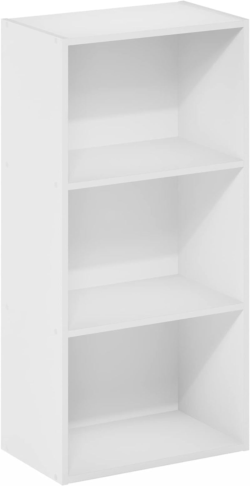 Furinno Luder 3-Tier Open Shelf Bookcase, White