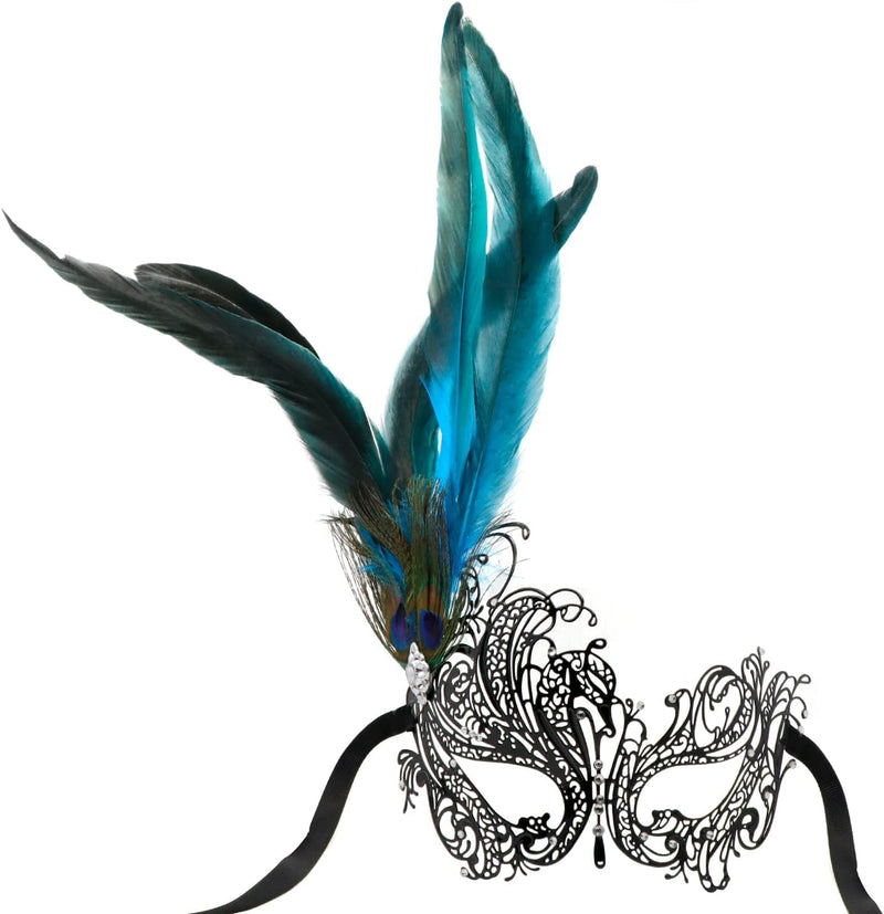 Coddsmz Women Feather Masquerade Mask Venetian Party Mask Mardi Gras Masks Princess Fancy Dress Mask Halloween Costume Mask