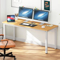 Dlandhome Großer Computertisch Bürotisch 63 Zoll, Moderne Einfache Workstation Businessmöbel für Home Office, Retro Schwarz