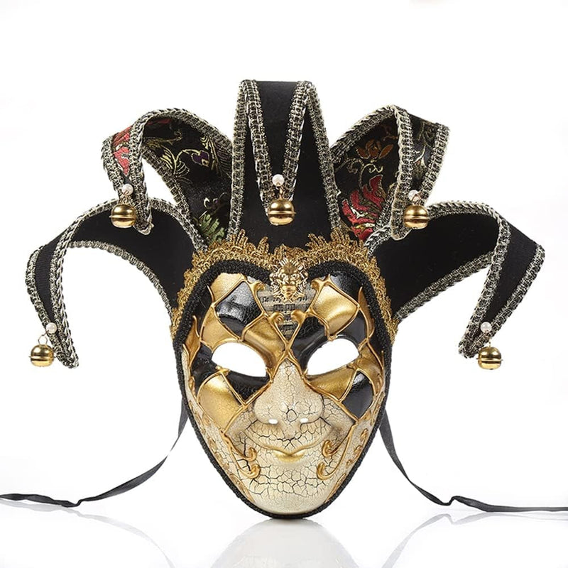 Full Face Venetian Mask Masquerade Mask for Carnival Mardi Gras Cosplay Halloween Party Wall Decoration