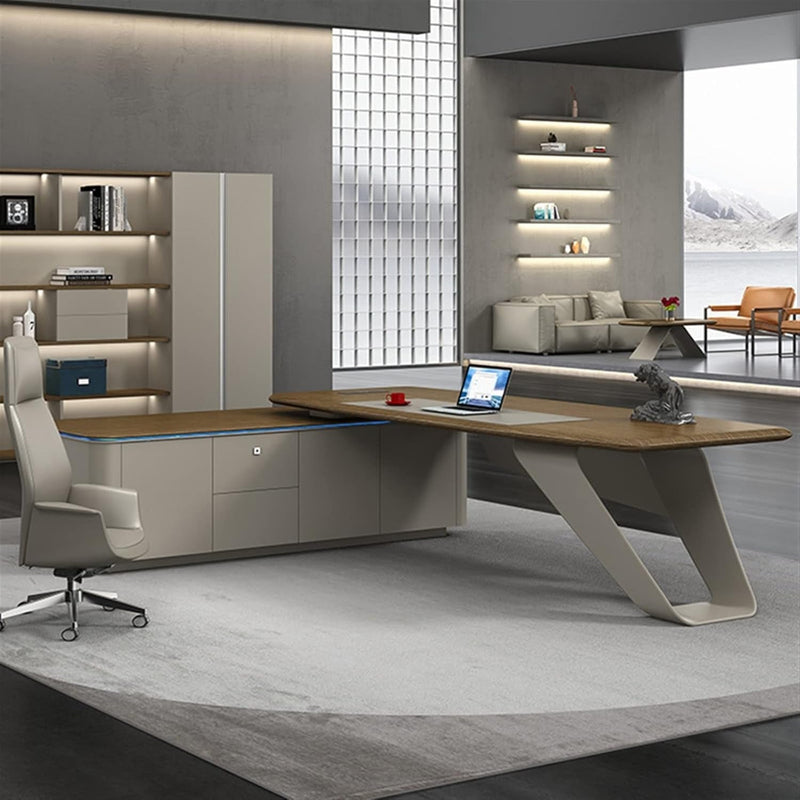 Desk Boss Desk President Desk Light Luxury Desk Simple Atmosphere Office General Manager Desk and Chair Combination Executive