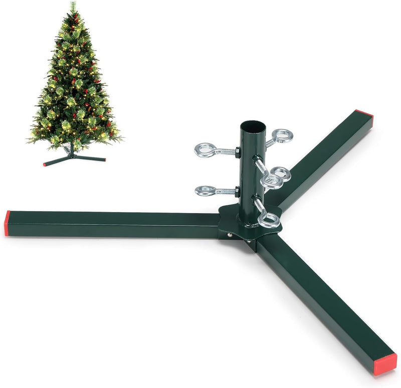 Christmas Tree Stand, Metal Christmas Tree Base for 4-8 FT Artificial Christmas Trees, Fits Tree Poles up to 1.2 Inches (Black)