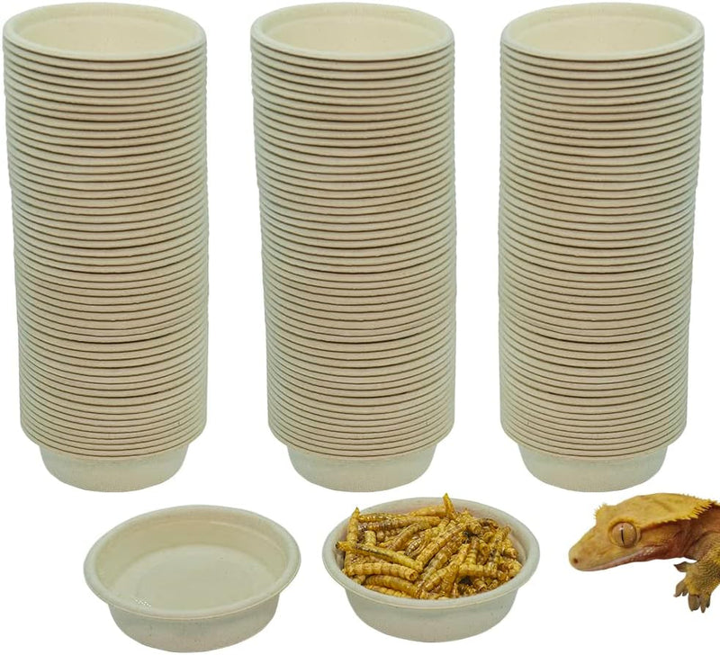 100Pcs 1Oz Crested Gecko Food and Water Feeding Cups, Reptile Feeder Bowls, for Lizard and Other Small Pet Ledge Accessories Supplies