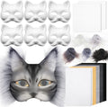 DIY Therian Mask Kit Blank Cat Mask with Felt Fabric Sheet Plush Faux Fur Eye Mesh for Therian Gear Therian Stuff