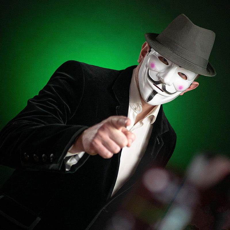 Diximus V for Vendetta Mask Anonymous Guy Fawkes Halloween Mask Hacker Mask