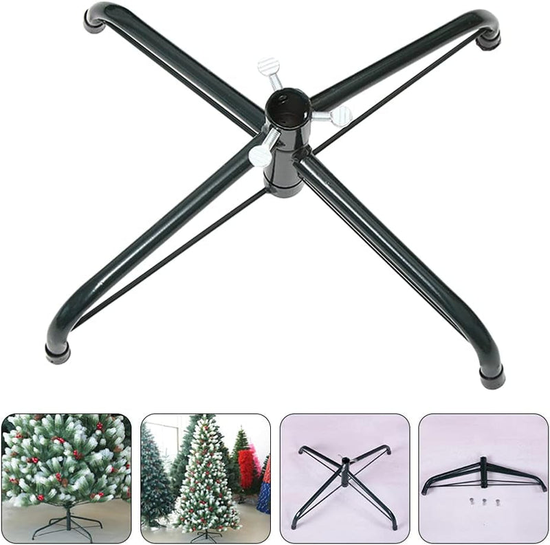 DOITOOL Artificial Christmas Tree Christmas Tree Stand 16.5 Heavy- Duty Artificial Xmas Tree Stand Base for 4 to 6 Foot Trees, Fits 1.0-1.25 Inch Pole Christmas Tree Stand