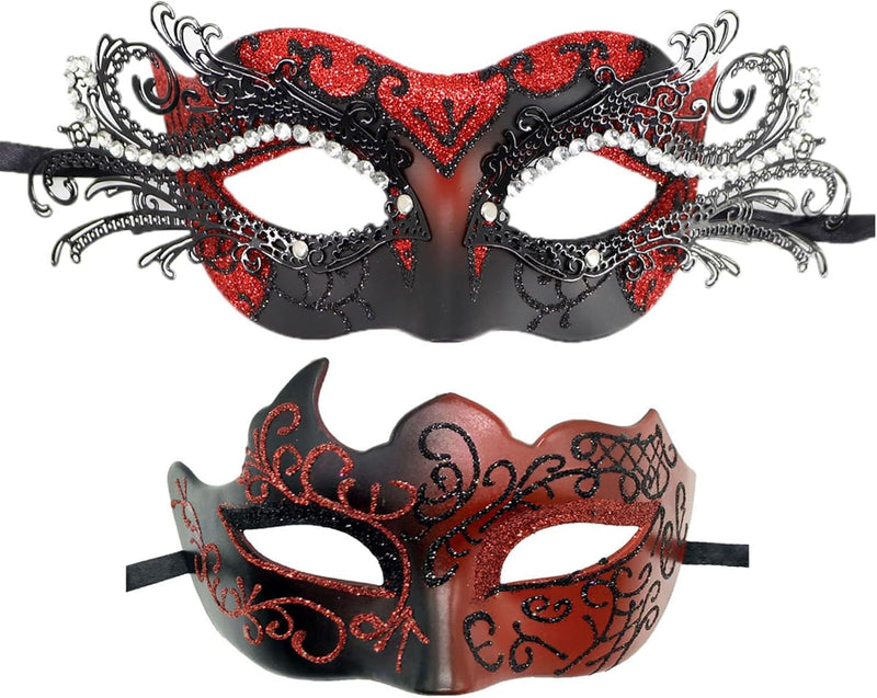 Couple Masquerade Mask Set Masquerade Mask for Women Black Costume Mask Cosplay Party Masquerade Ball