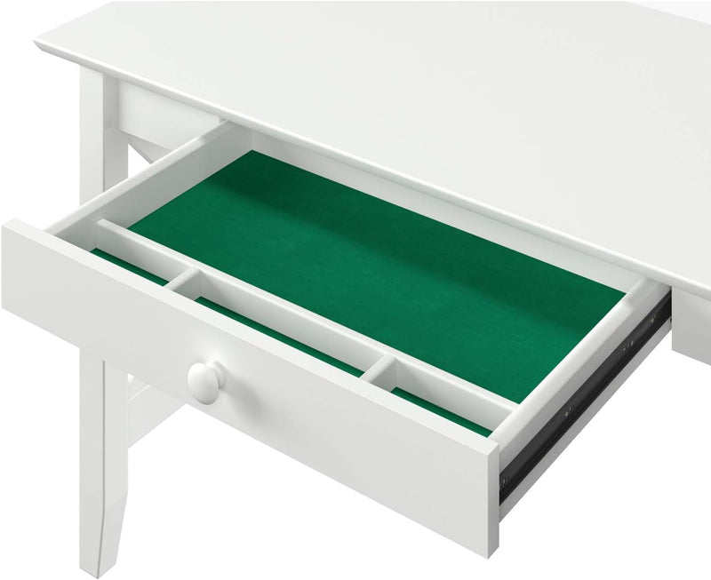 AFI Lexi Desk with Drawer and Charging Station in White