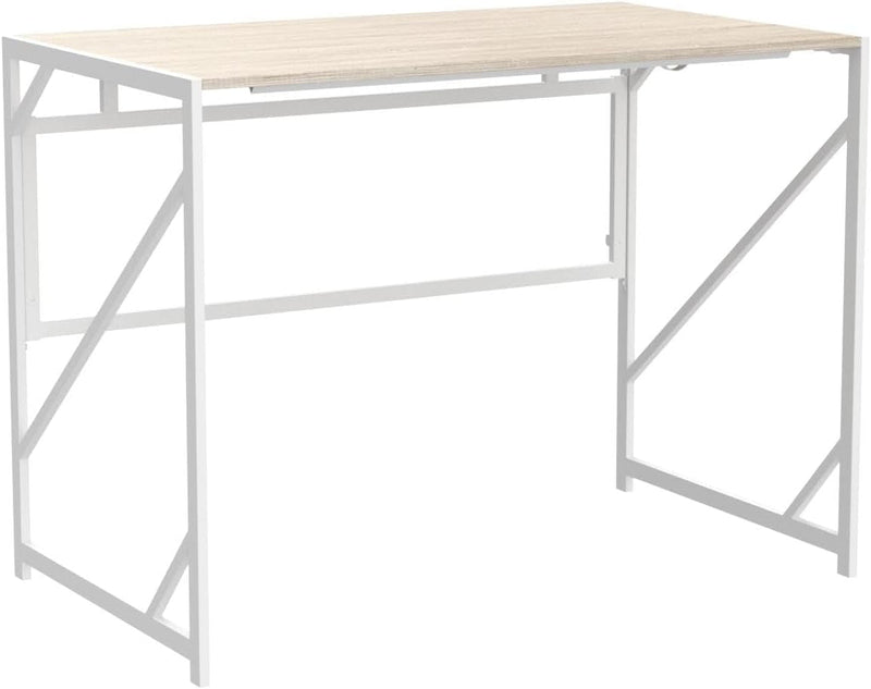 Elephance Folding Desk Writing Computer Desk for Home Office, No-Assembly Study Office Desk Foldable Table for Small Spaces