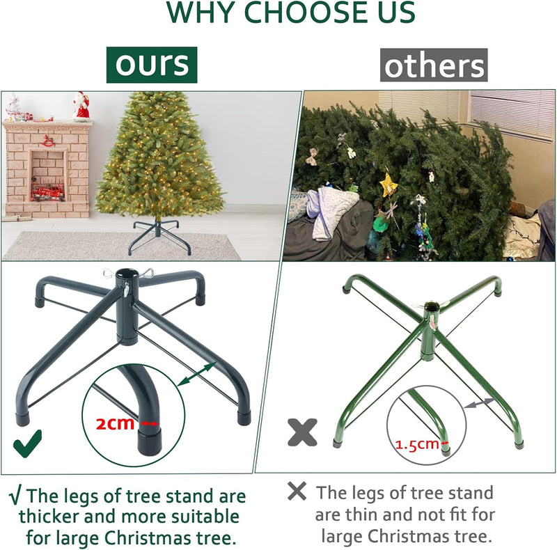 ELFJOY Artificial Christmas Tree Stand for Live Tree Metal Foldable Tree Stand （54Cm）