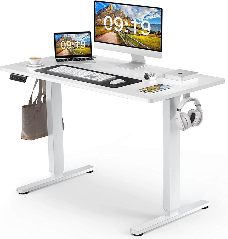 Electric Height Adjustable Standing Desk 40X24 Inches Sit Stand Desk Home Office Desk,Work from Home Desk,Rising Desks for Home Office,Black