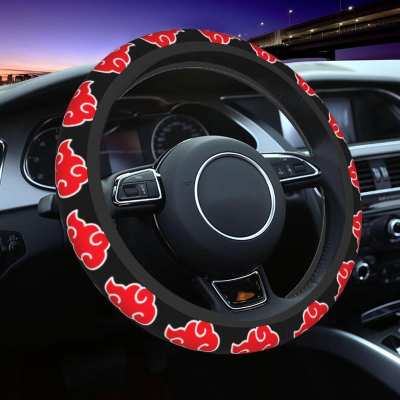 Anime Steering Wheel Cover Anime Car Accessories for Men Women with Keychains, 15 Inch Anti-Slip Car Steering Wheel Covers Universal Fit (A-Katsuki)