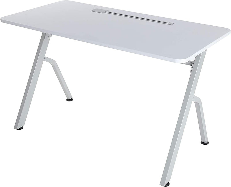 Apexdesk Elite Series 60" W Electric Height Adjustable Standing Desk with Matching Color Compact Reception Side Desk (White Elite & Side Desk)