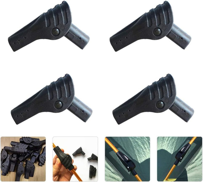 BESPORTBLE 4Pcs Canopy Fittings Folding Canopy Tent Coupling Connectors DIY Tent Joint Support Rod Stand Holder Outdoor Tent Accessories Supplies 8.5Mm Black