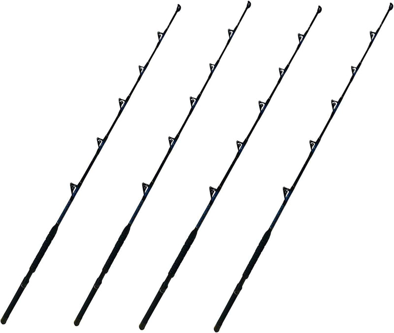 Eatmytackle Black & Blue All Roller Guide Boat Fishing Rod Sporting Goods > Outdoor Recreation > Fishing > Fishing Rods Eat My Tackle B: 60-80lb. 4 Pack  