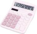 Cute White Desktop Calculator with Big Buttons, Dual Power Source, Solar and Battery, Large Display Screen - Perfect for Office, Teachers, and Students (White)