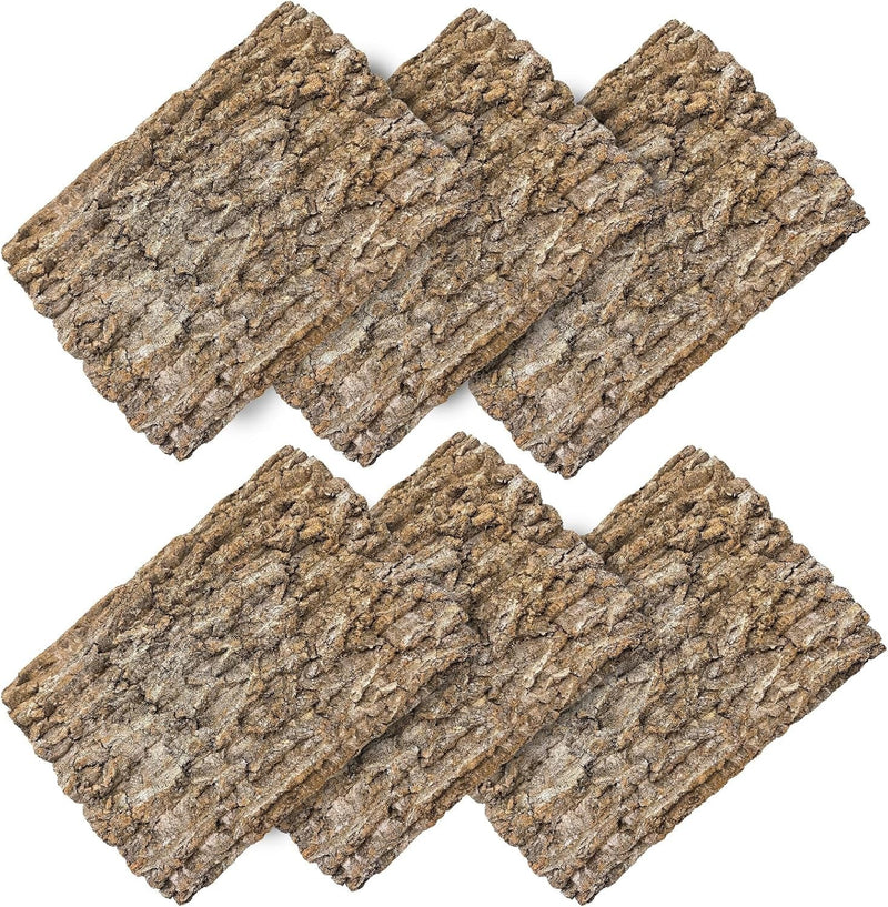 8PCS Cork Terrarium Background 15.7X11.8In Natural Large Cork Bark Backdrop Reptile Climbing Mat Tank Habitat Decor for Spider Lizard Chamelon Turtle Beared Dragon