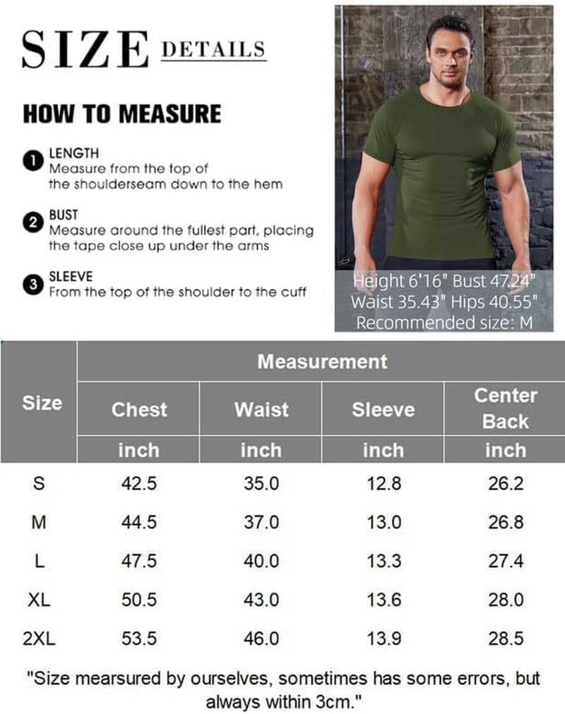 COOFANDY Men 3 Pack Workout Shirt Short Sleeve Gym Bodybuilding Muscle Shirts Base Layer Fitness Tee Top