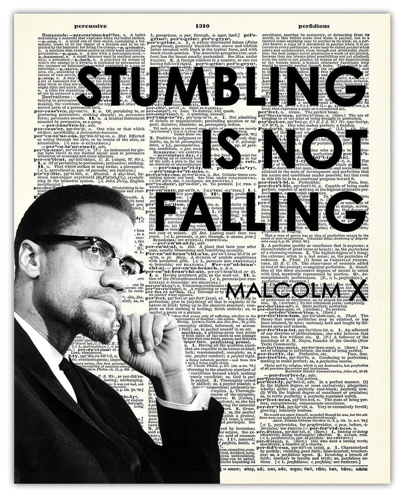 "Education Is the Passport to the Future…" Malcolm X: Positive Quotes; Inspirational, Motivational Wall Art Decor Poster for Office, Classroom, Livingroom & Bedroom | Unframed Posters 8X10" Home & Garden > Decor > Artwork > Posters, Prints, & Visual Artwork Buzz Unplugged Stumbling 8x10 