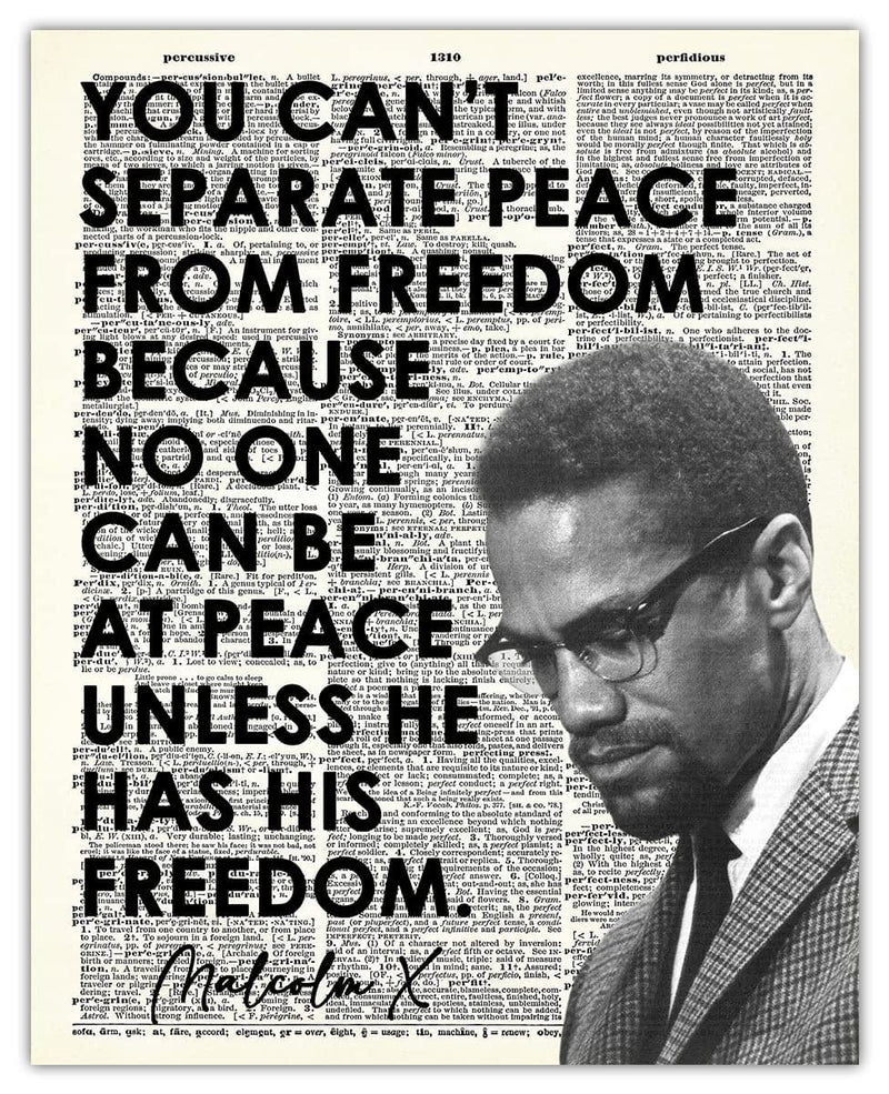 "Education Is the Passport to the Future…" Malcolm X: Positive Quotes; Inspirational, Motivational Wall Art Decor Poster for Office, Classroom, Livingroom & Bedroom | Unframed Posters 8X10" Home & Garden > Decor > Artwork > Posters, Prints, & Visual Artwork Buzz Unplugged Peace 8x10 