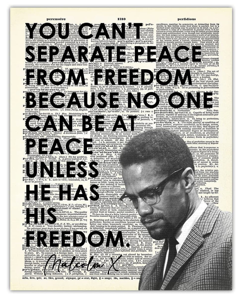 "Education Is the Passport to the Future…" Malcolm X: Positive Quotes; Inspirational, Motivational Wall Art Decor Poster for Office, Classroom, Livingroom & Bedroom | Unframed Posters 8X10" Home & Garden > Decor > Artwork > Posters, Prints, & Visual Artwork Buzz Unplugged Peace 11x14 