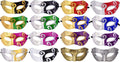 CISMARK Unisex Retro Masquerade Mask Mardi Gras Costume Party Acccessory(Pack of 16)