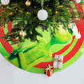 36" Christmas Tree Skirts, Green Mosnter Merry Christmas Tree Skirt Collar Funny Farmhouse Xmas Holiday Decoration