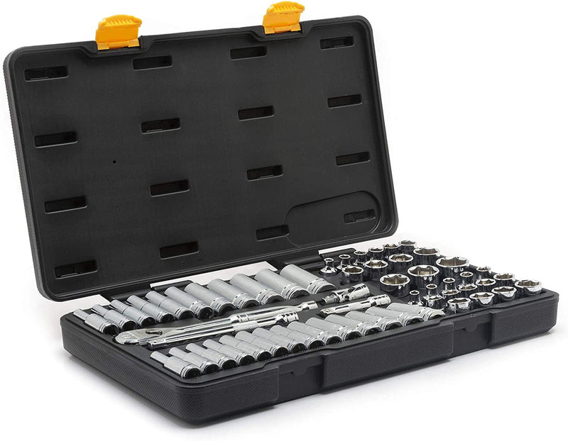 GEARWRENCH 56 Pc. 3/8" Drive 6 Pt. 120XP Mechanics Tool Set, Standard & Deep, Sae/Metric - 80550P