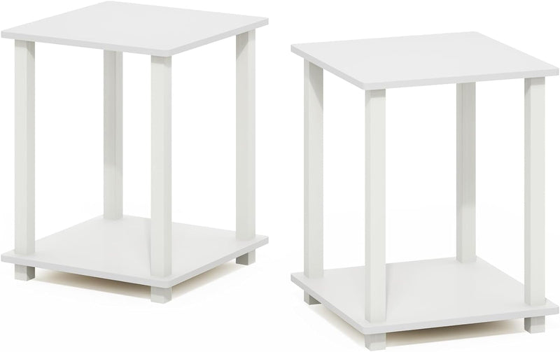 Furinno Simplistic Lot de 2 tables d'appoint, lot de 2, pin ambré/noir