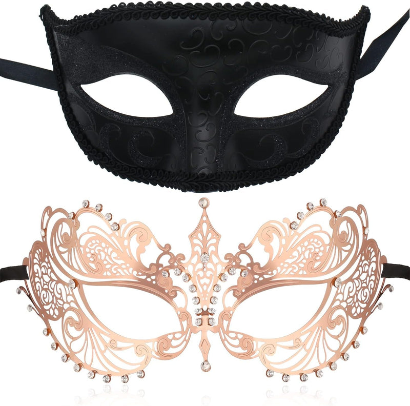 Couple Masquerade Mask Set Masquerade Mask for Women Black Costume Mask Cosplay Party Masquerade Ball