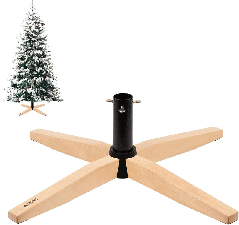 Christmas Tree Stand for Artificial Tree Christmas Base Holder Christmas Tree Holder up to 8Ft for Fake Tree Stable for Xmas Tree Decoration (Gentle, Black)