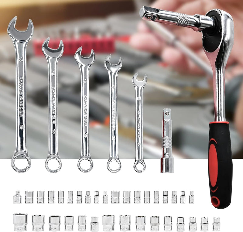 232 Pieces Tool Kit for Home, Home Tool Kit with Portable Storage Case, General Home Repair and Household Tool Kit