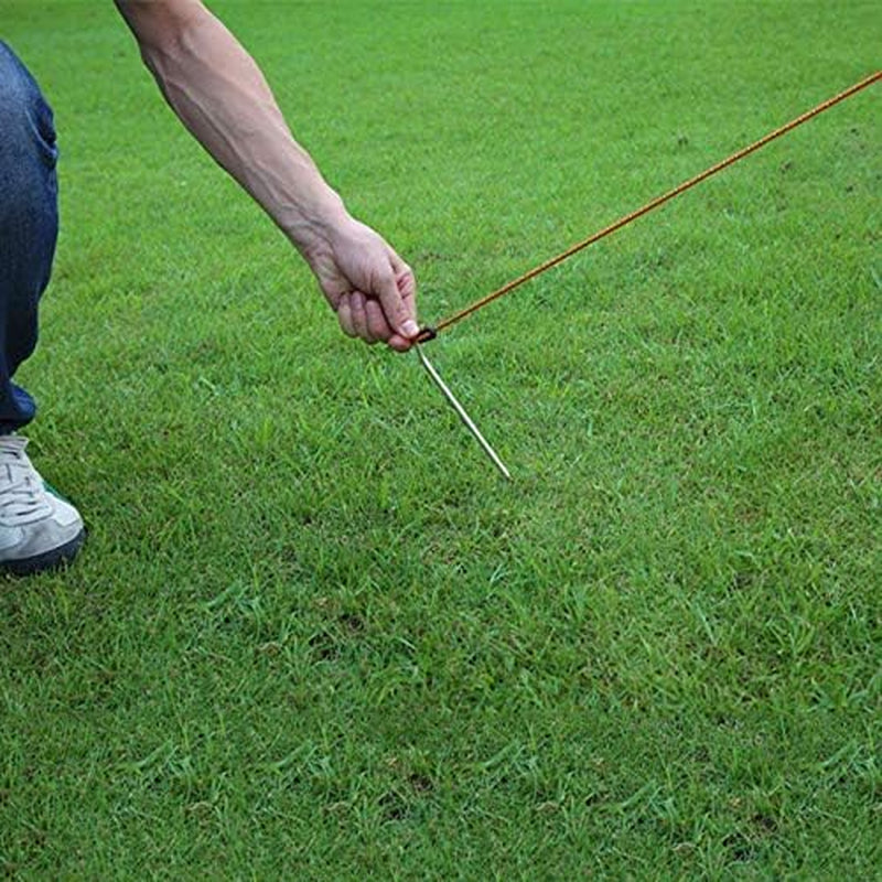 AAGUT Tent Stakes Metal Garden Edging Fence Hooks Yard Camping Stake Heavy Duty Galvanized 9 Inch 6 Gauge Tent Pegs for Tarp, Inflatable, Outdoor Christmas Decorations, 25 Pack