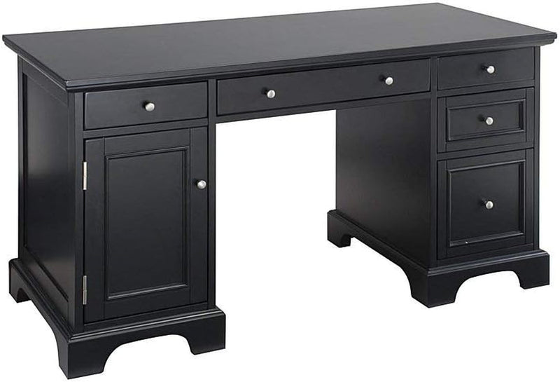 Bedford Black Pedestal Desk by Home Styles