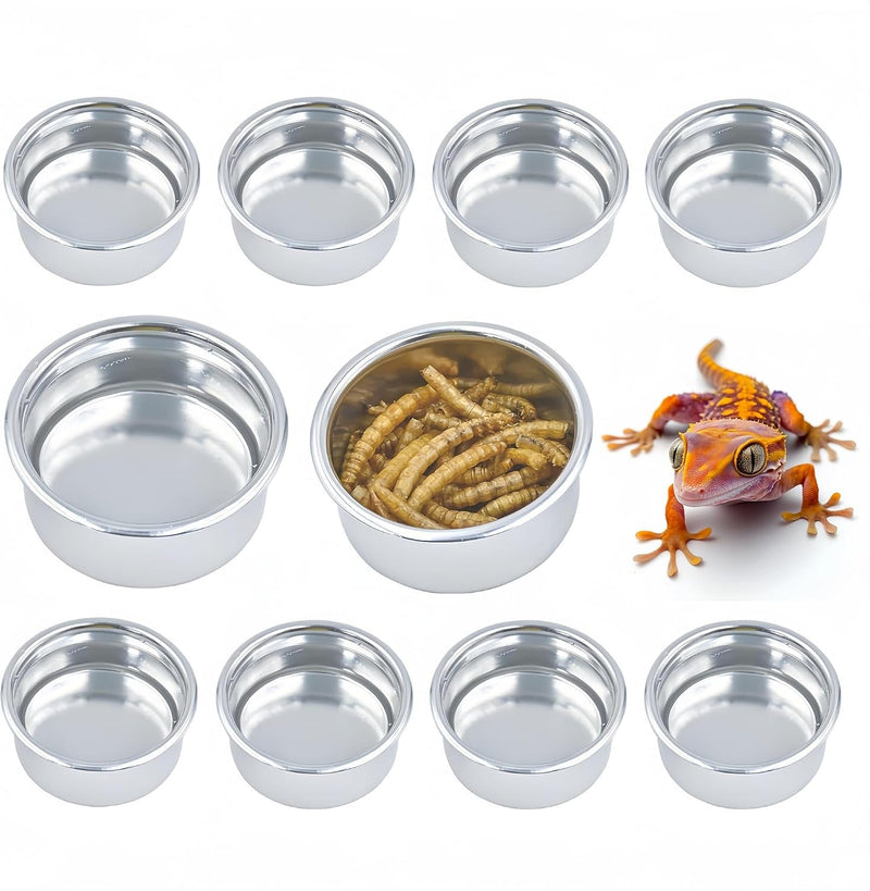 100 Pcs 0.5Oz Crested Gecko Food and Water Feeding Cups, Reptile Feeder Bowls, for Lizard and Other Small Pet Ledge Accessories Supplies