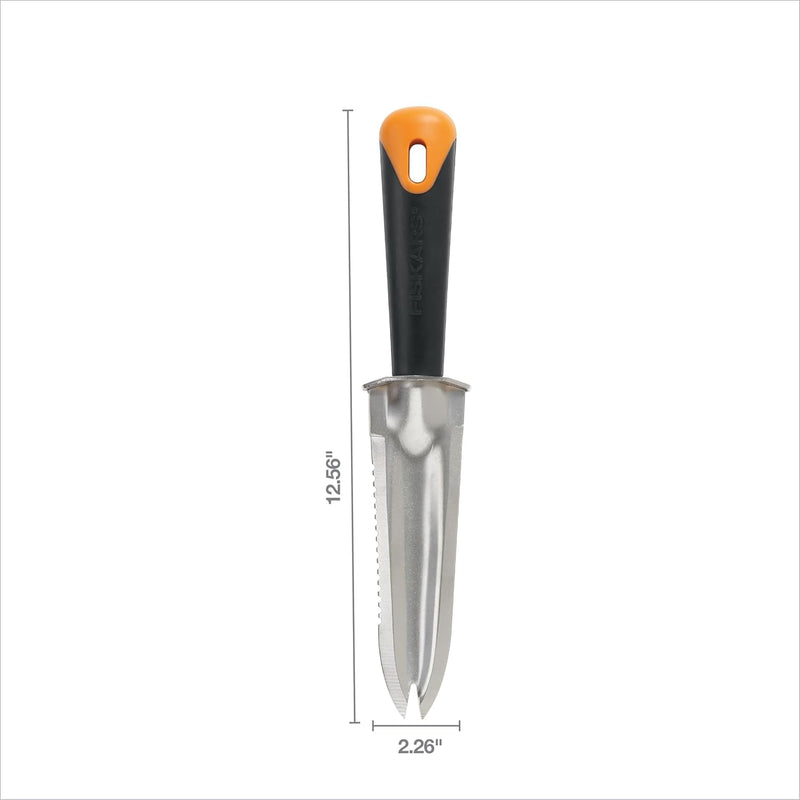 Fiskars Steel Garden Knife, Multi-Purpose Weed Puller Gardening Tool for Planting, Weeding, Digging, and Cultivating with Hanging Hole