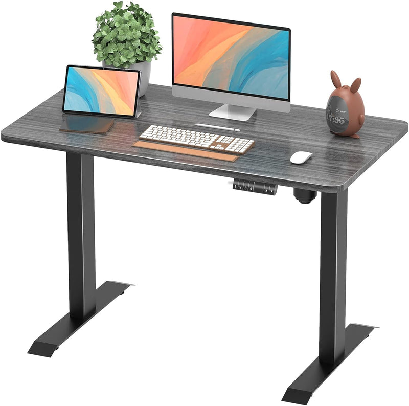 Furmax Office Standing Desk with Height Adjustable Metal Legs, Carbon