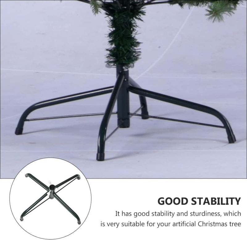 DOITOOL Christmas Tree Stand, Xmas Tree Bracket, Artificial Christmas Tree Holders, Folding Sturdy Iron Metal Holder Base Bracket for Christmas Tree (30Cm)