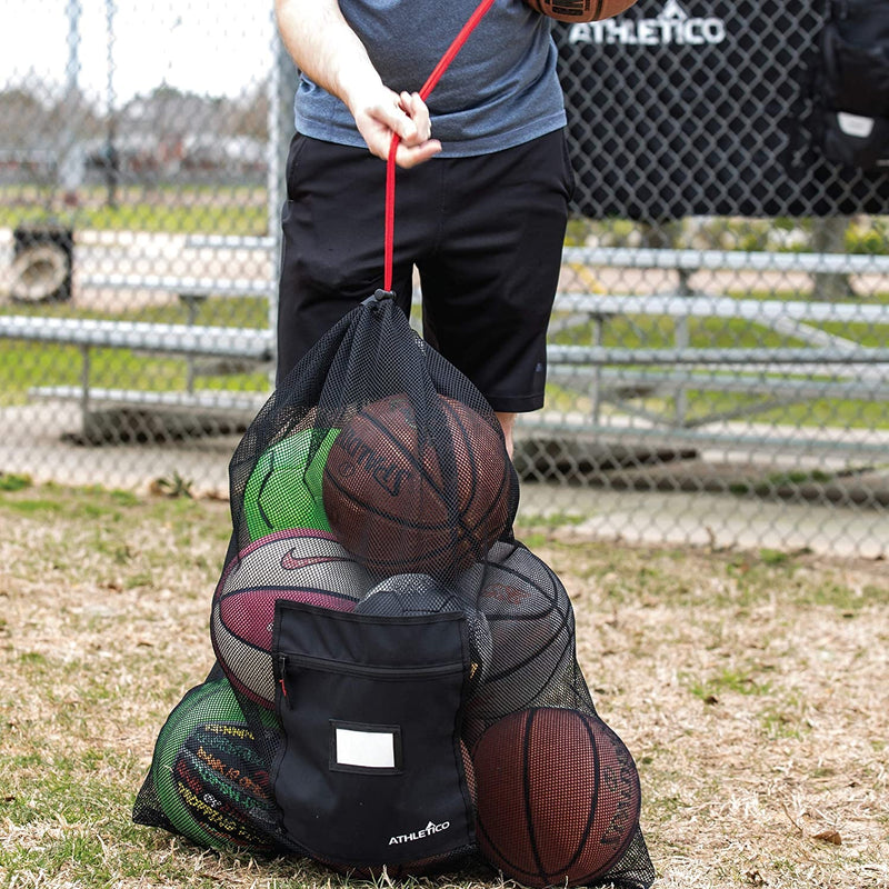 Athletico Extra Large Ball Bag - Mesh Soccer Ball Bag - Heavy Duty Drawstring Bags Hold Equipment for Sports Including Basketball, Volleyball, Baseball, Swimming Gear or the Beach