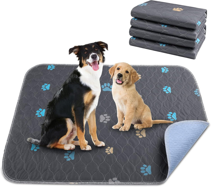 Aitmexcn Washable Puppy Dog Pee Pad, 2PCS 100% Waterproof Whelping Training Mat for Puppy/Senior Dog, Fast Drying Reusable Puppy Pads for Indoor, Outdoor and Car Travel- 18'' X 24''